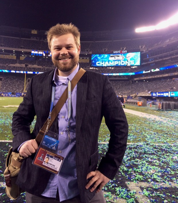 Nick Eaton at Super Bowl XLVIII